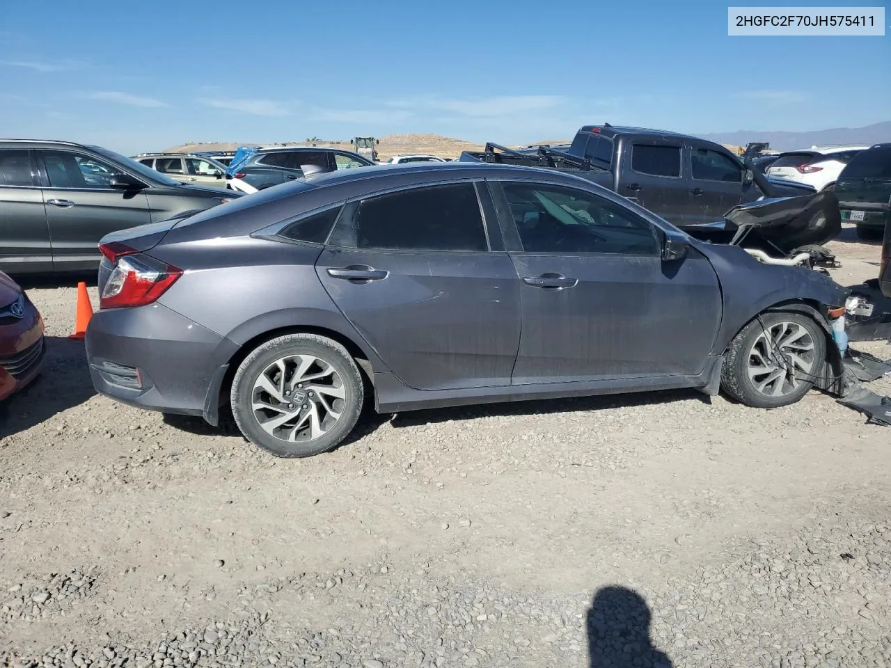 2HGFC2F70JH575411 2018 Honda Civic Ex