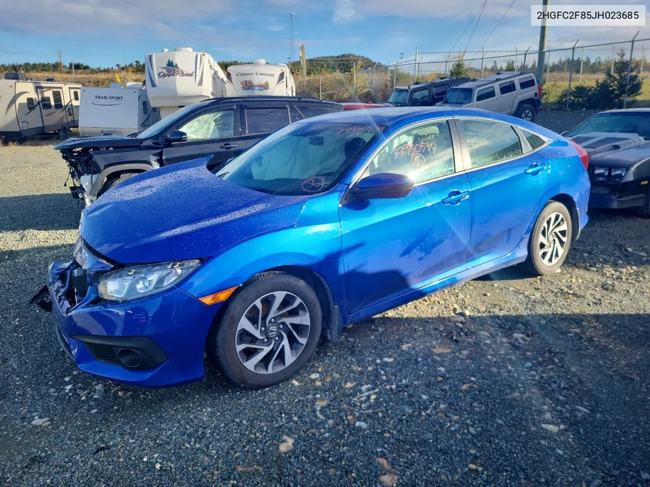 2018 Honda Civic Ex VIN: 2HGFC2F85JH023685 Lot: 77930534