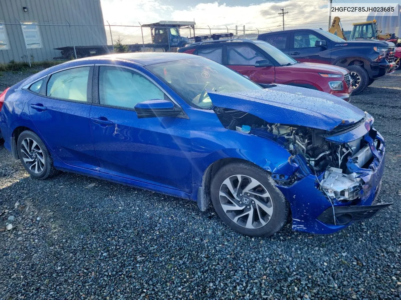 2018 Honda Civic Ex VIN: 2HGFC2F85JH023685 Lot: 77930534