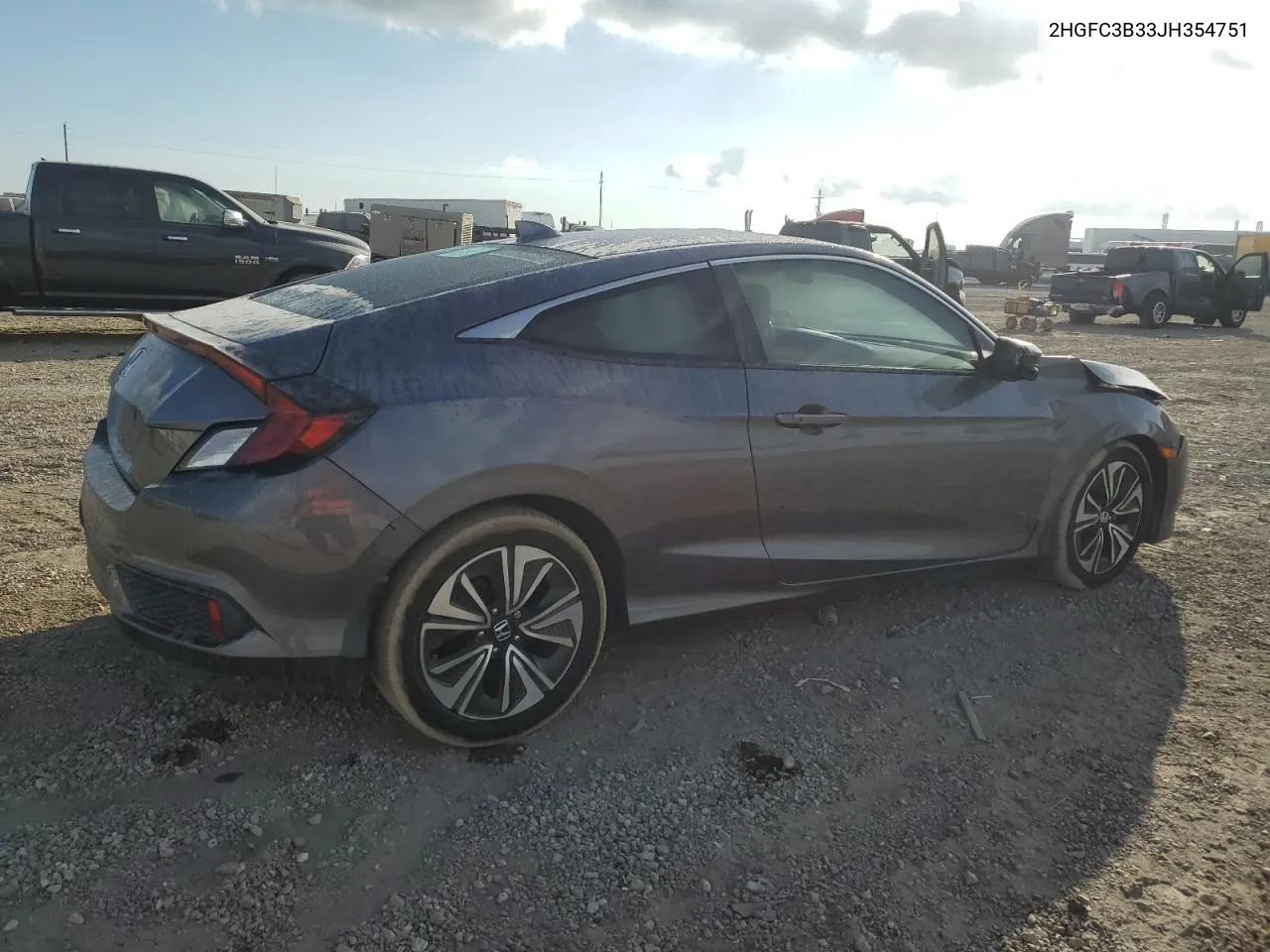 2018 Honda Civic Ex VIN: 2HGFC3B33JH354751 Lot: 77939854