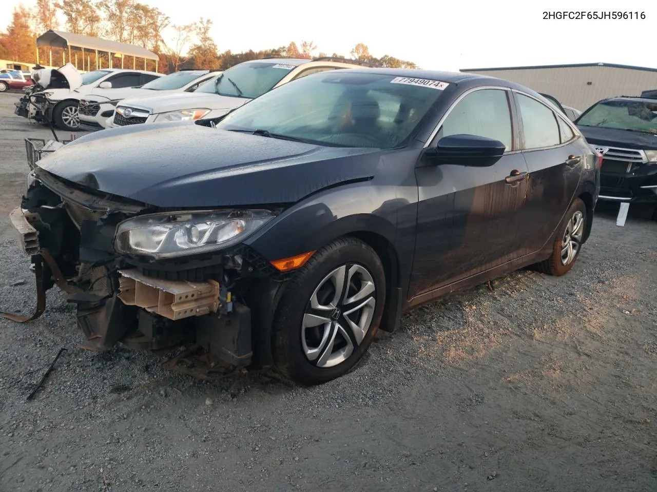 2018 Honda Civic Lx VIN: 2HGFC2F65JH596116 Lot: 77949074