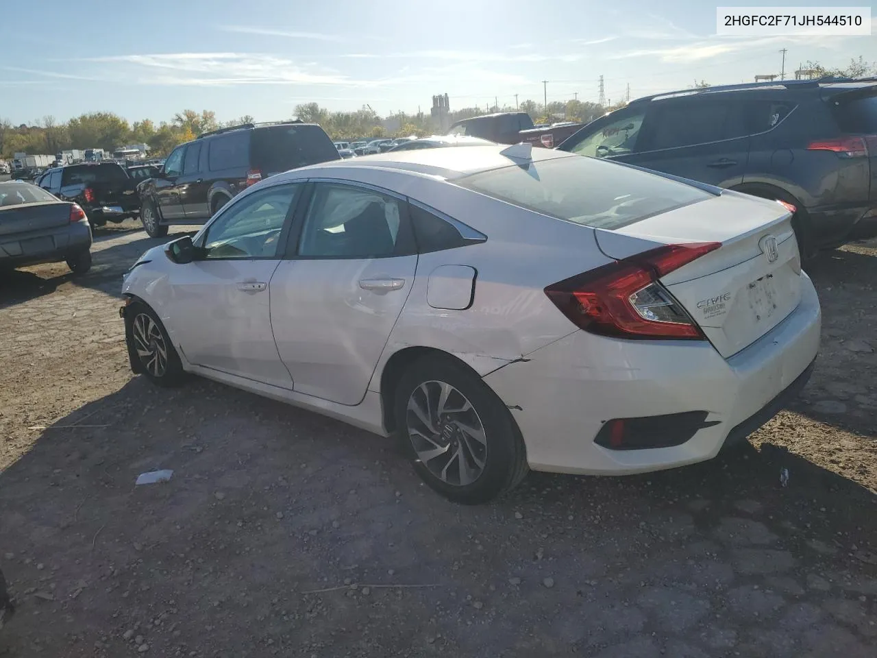 2018 Honda Civic Ex VIN: 2HGFC2F71JH544510 Lot: 77966124