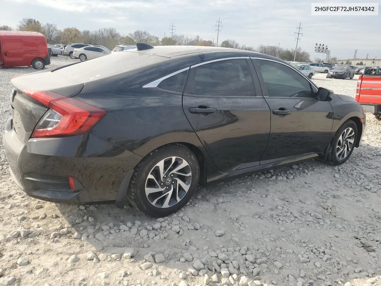 2HGFC2F72JH574342 2018 Honda Civic Ex