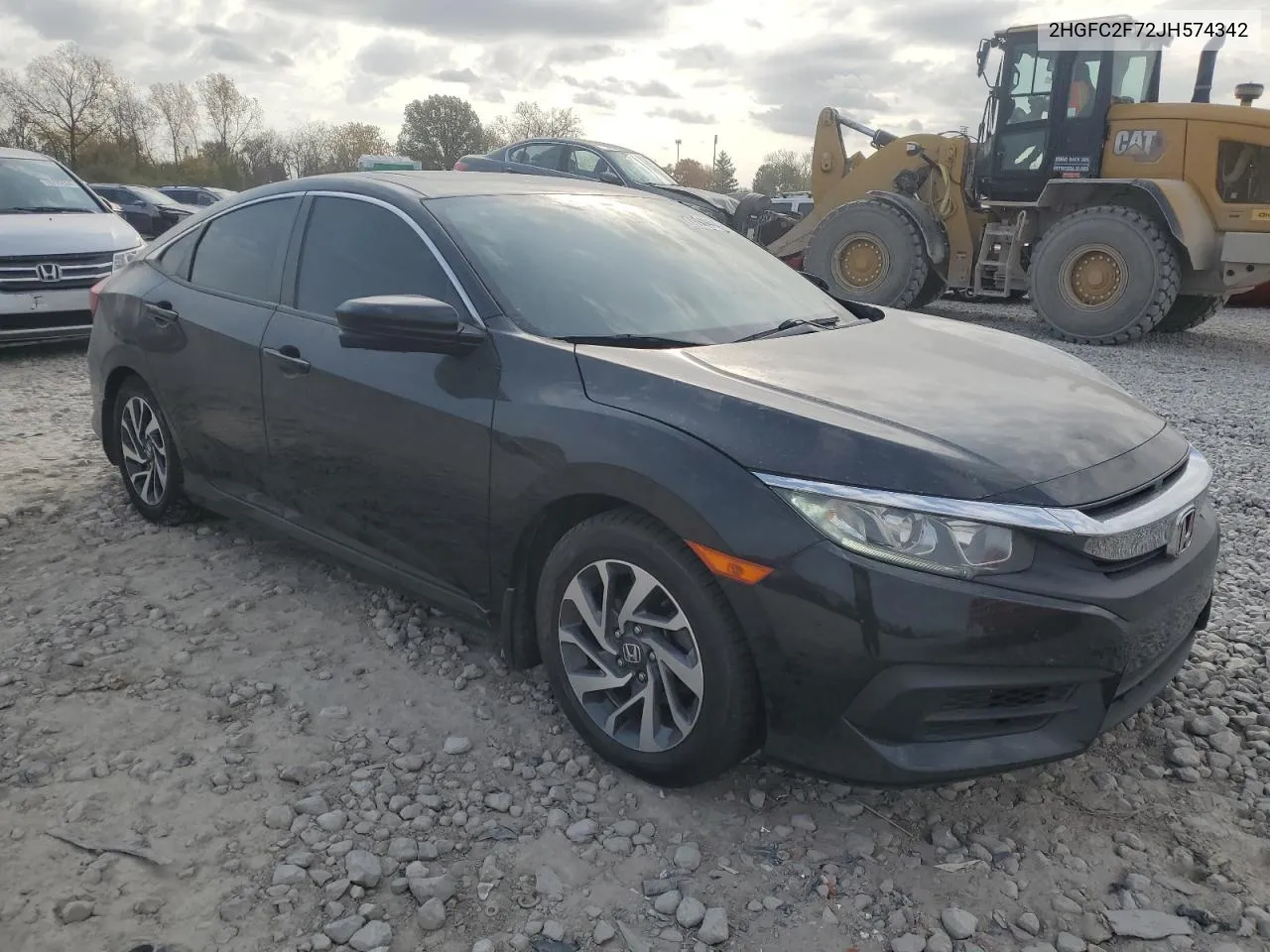 2HGFC2F72JH574342 2018 Honda Civic Ex