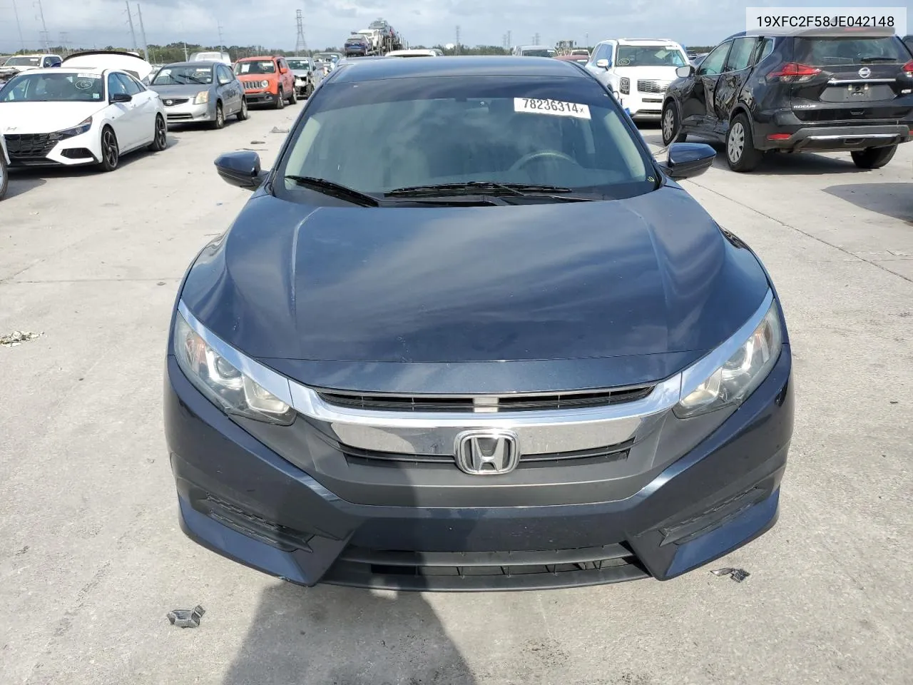 2018 Honda Civic Lx VIN: 19XFC2F58JE042148 Lot: 78236314