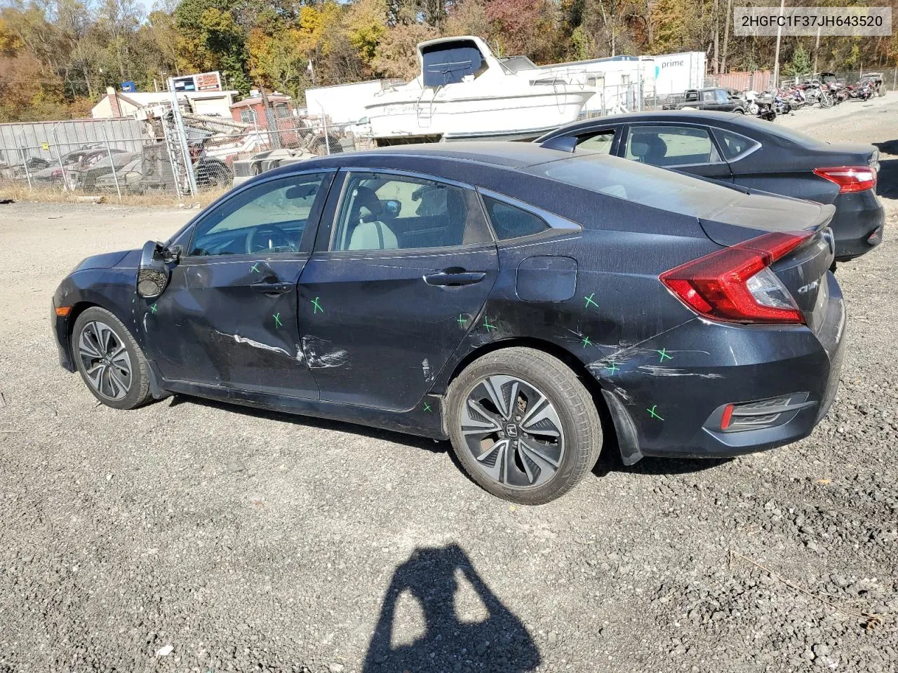 2HGFC1F37JH643520 2018 Honda Civic Ex