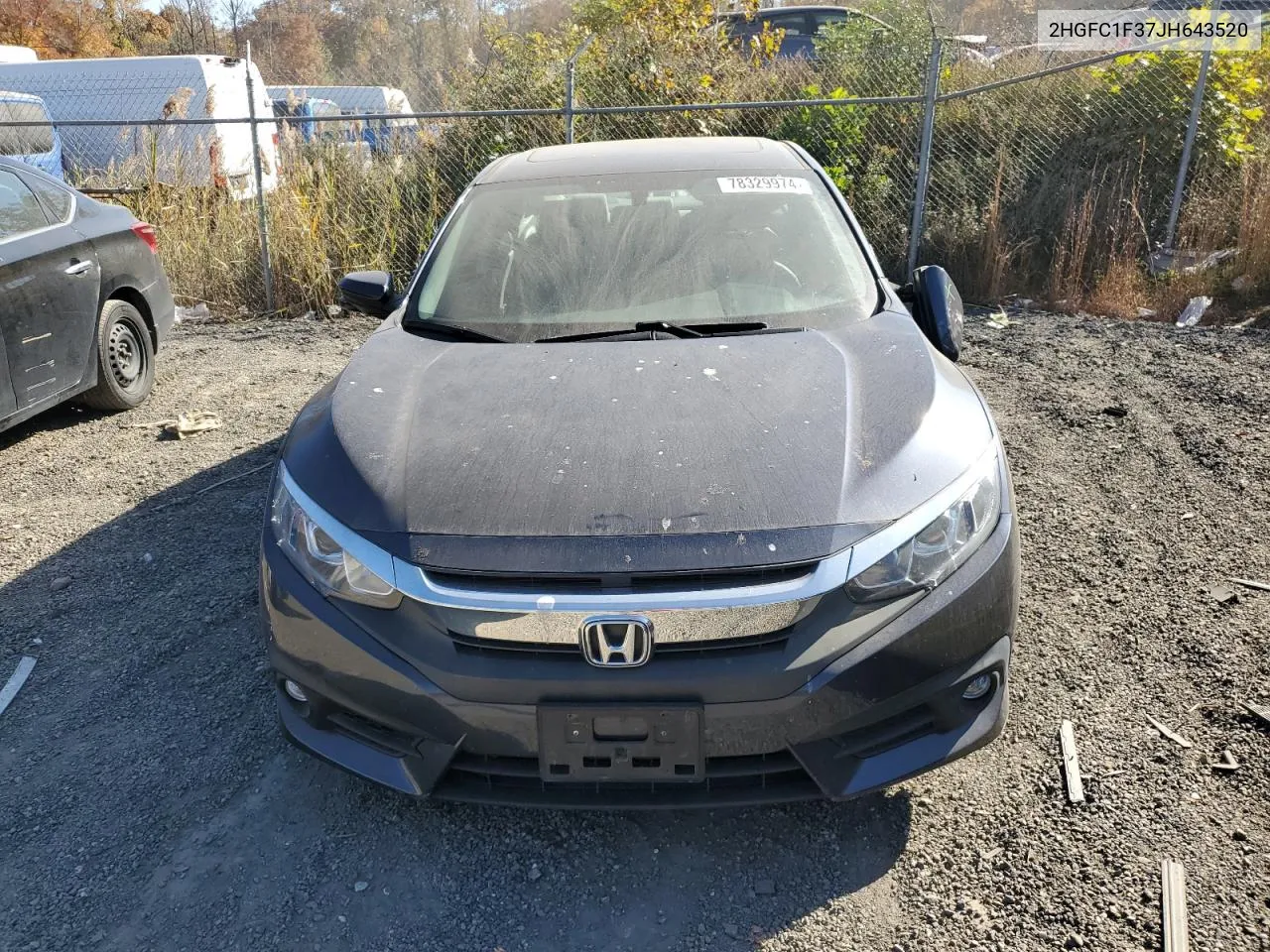 2018 Honda Civic Ex VIN: 2HGFC1F37JH643520 Lot: 78329974