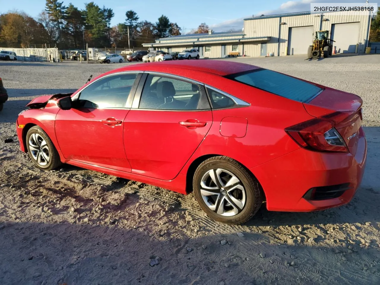 2018 Honda Civic Lx VIN: 2HGFC2F5XJH538168 Lot: 78457474