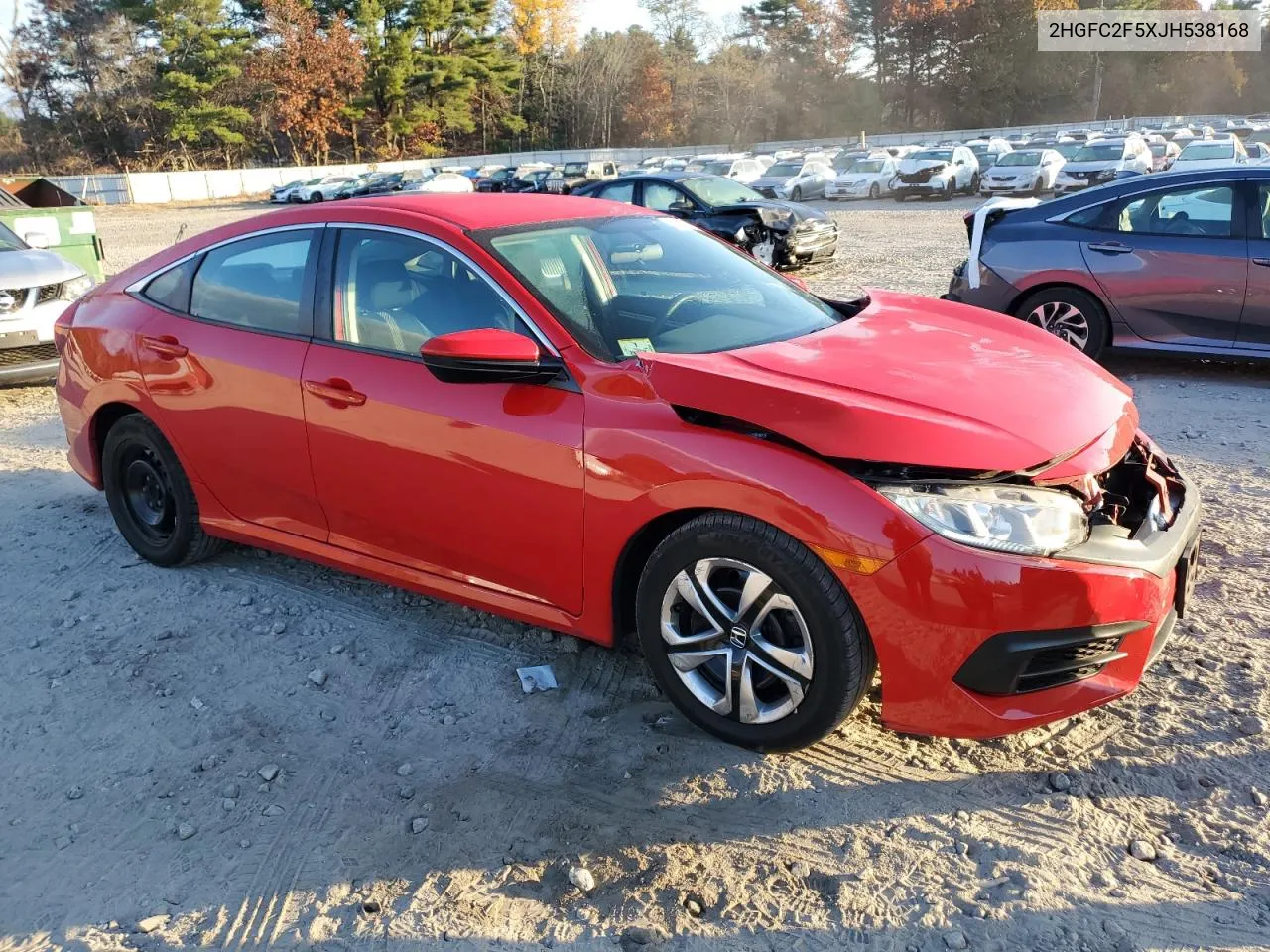 2018 Honda Civic Lx VIN: 2HGFC2F5XJH538168 Lot: 78457474