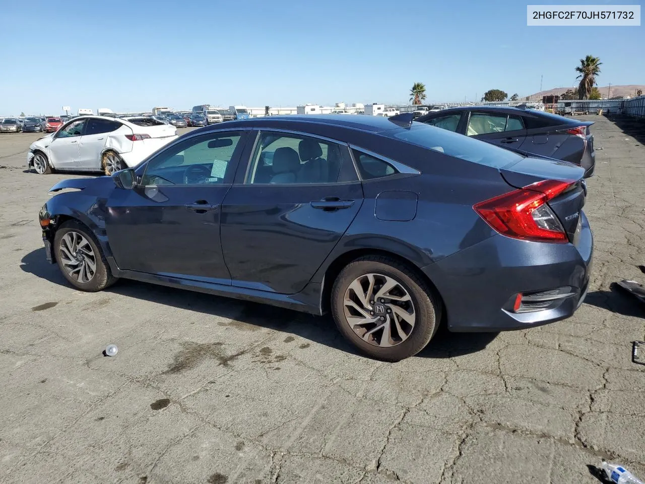 2018 Honda Civic Ex VIN: 2HGFC2F70JH571732 Lot: 78745234