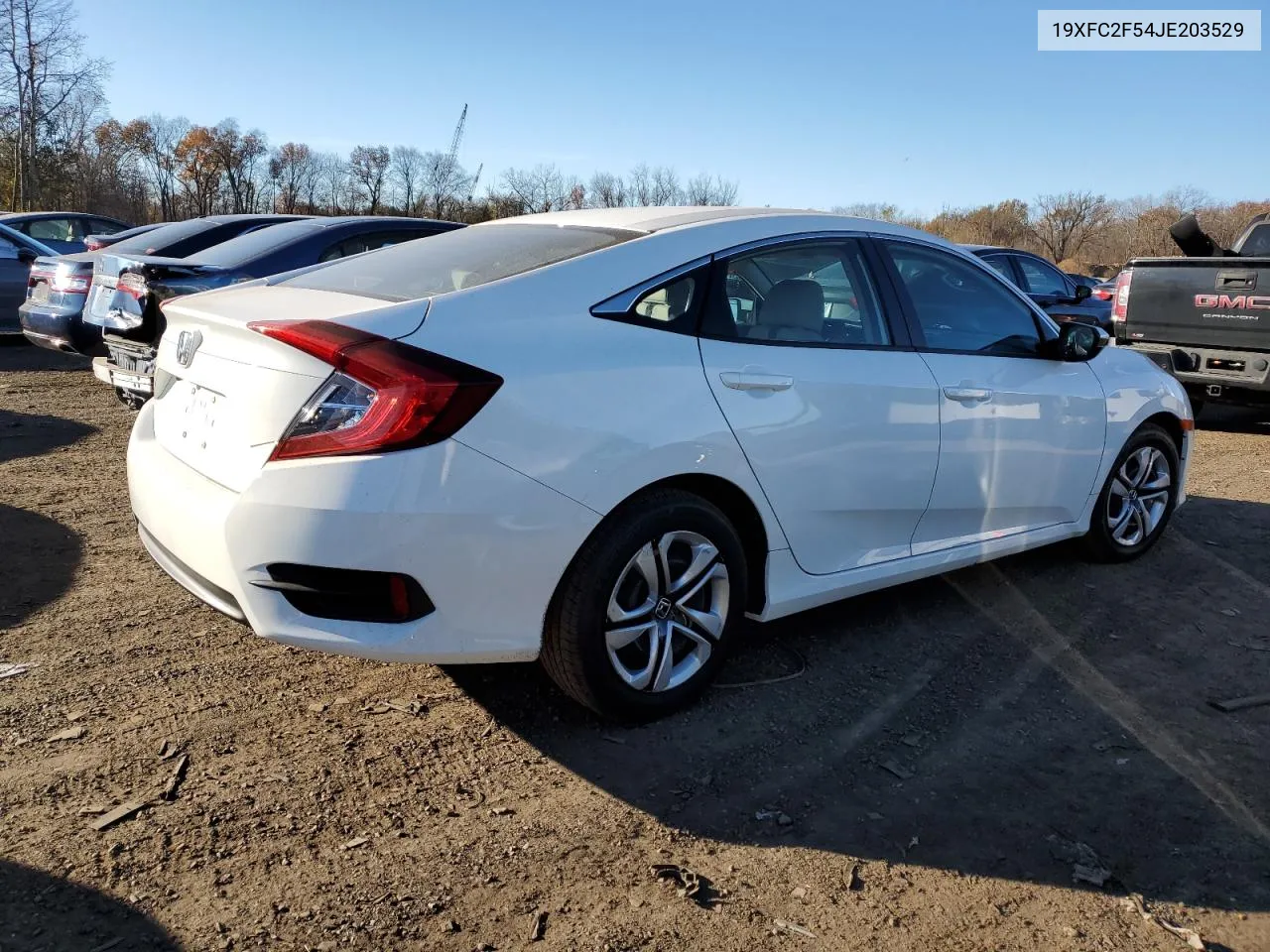 2018 Honda Civic Lx VIN: 19XFC2F54JE203529 Lot: 78755174