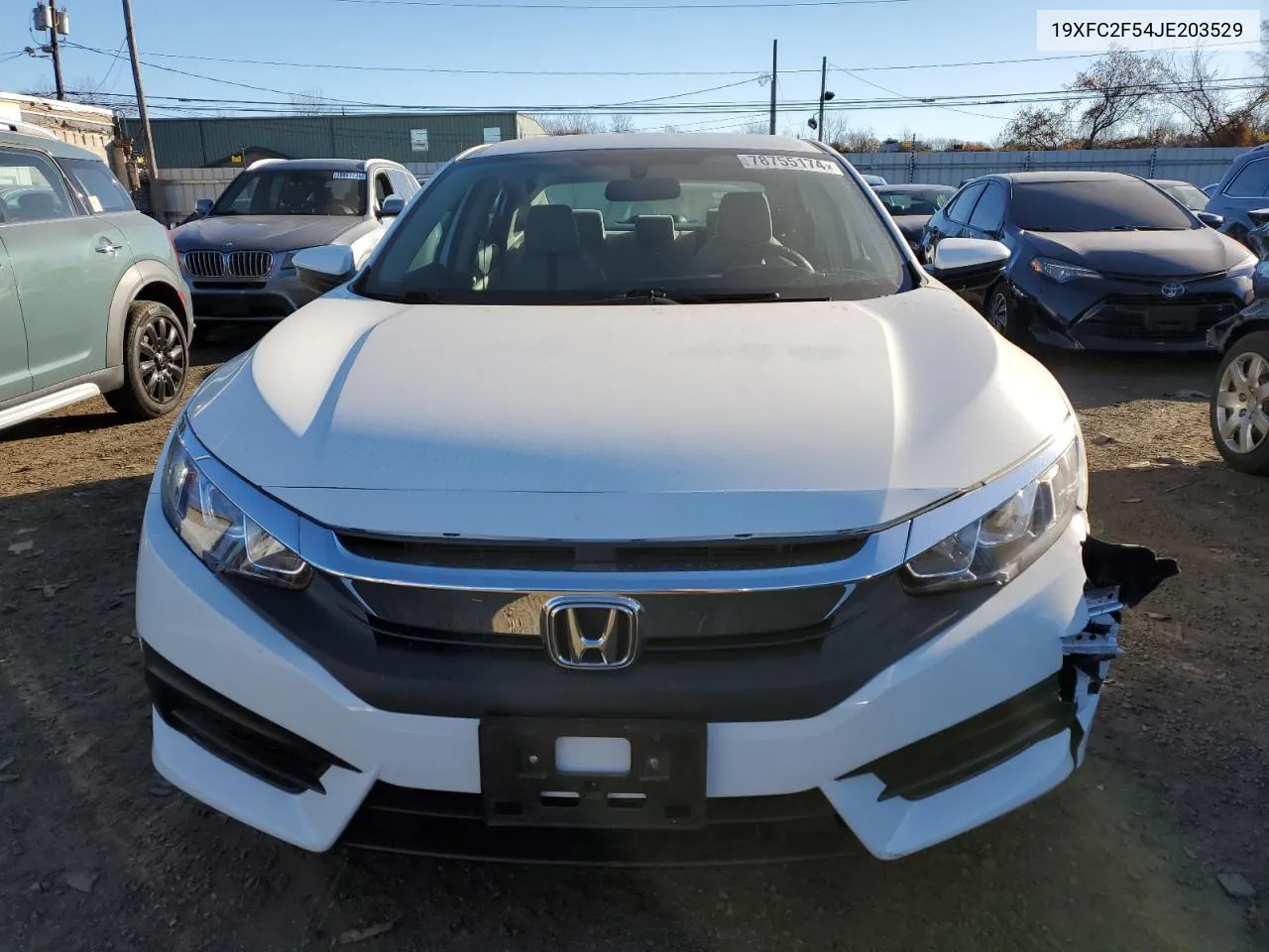 2018 Honda Civic Lx VIN: 19XFC2F54JE203529 Lot: 78755174