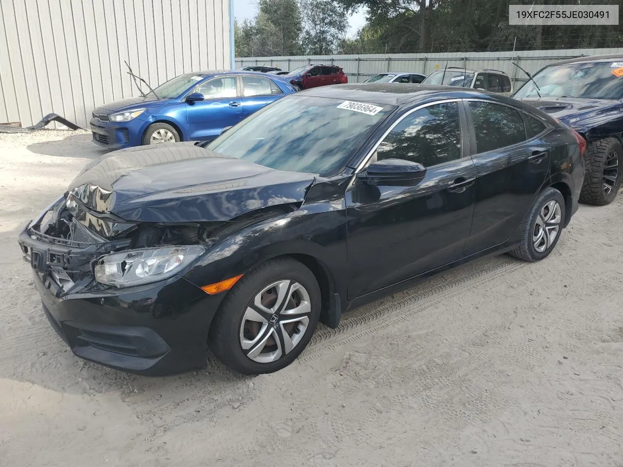 2018 Honda Civic Lx VIN: 19XFC2F55JE030491 Lot: 79036964