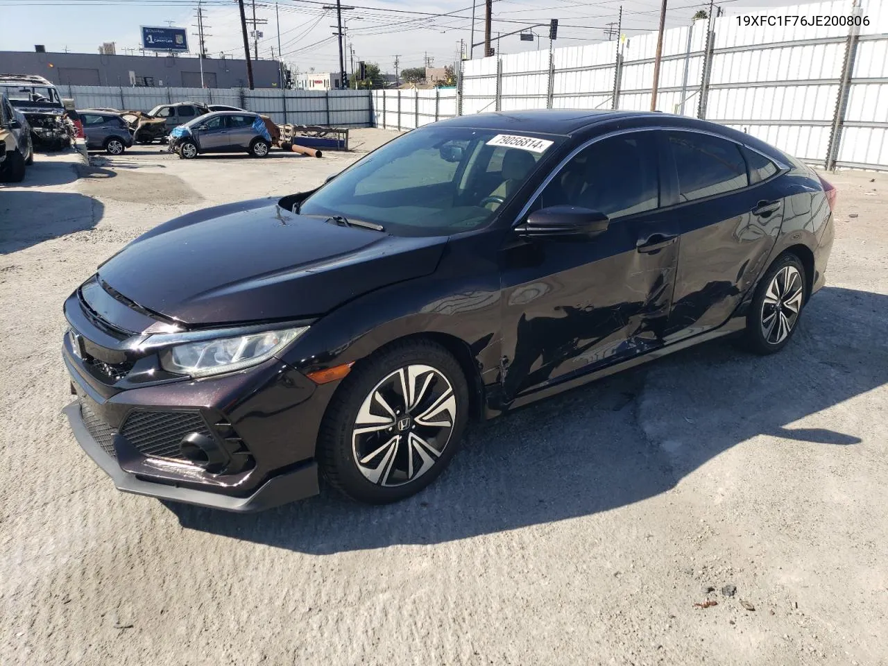 2018 Honda Civic Exl VIN: 19XFC1F76JE200806 Lot: 79056814