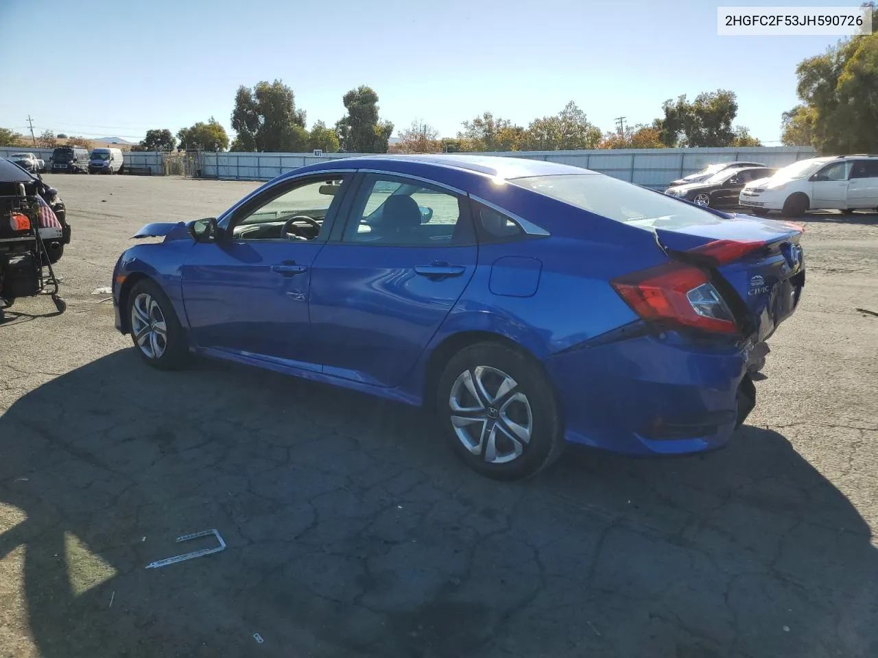 2018 Honda Civic Lx VIN: 2HGFC2F53JH590726 Lot: 79143284