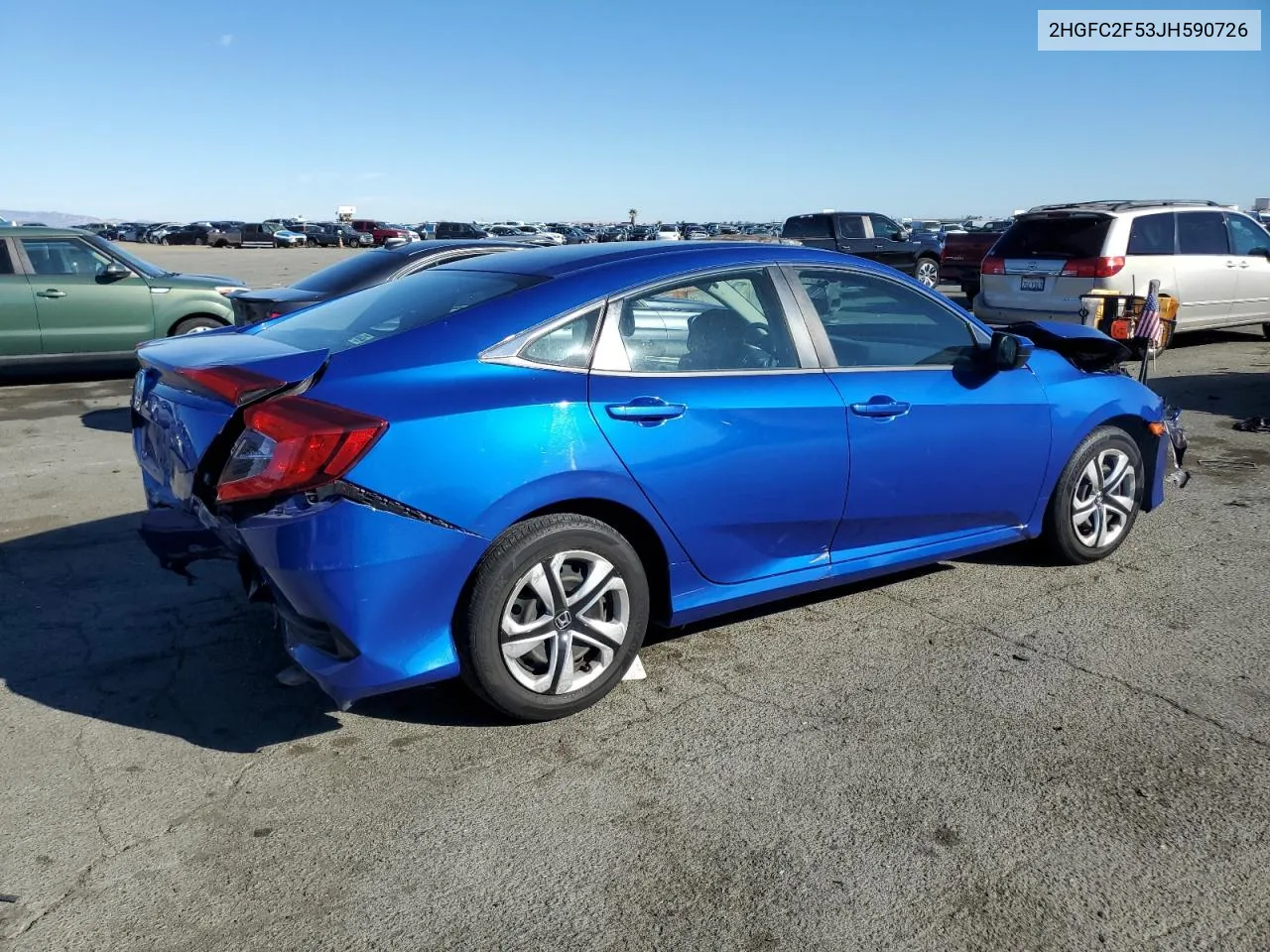 2018 Honda Civic Lx VIN: 2HGFC2F53JH590726 Lot: 79143284