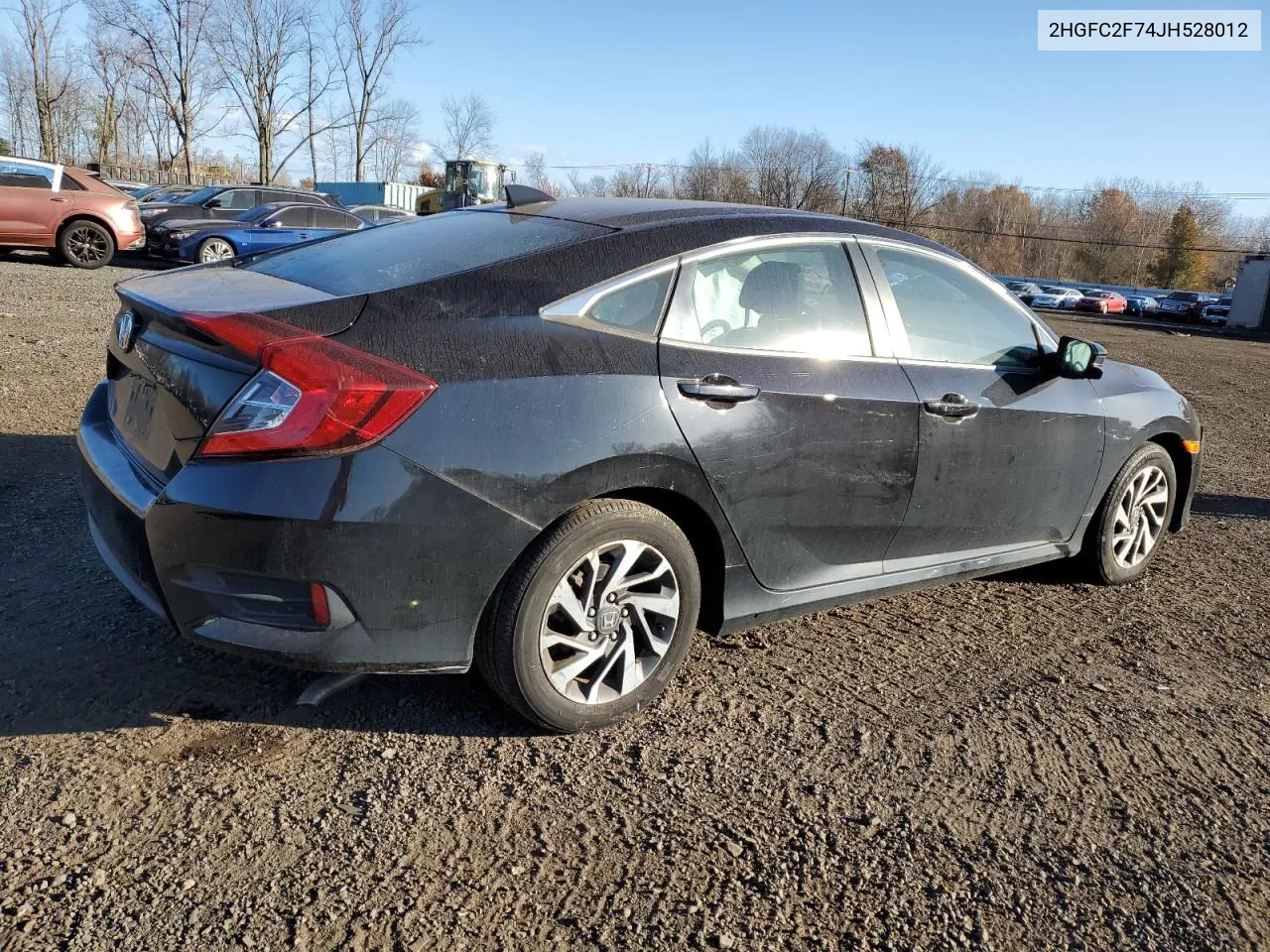 2018 Honda Civic Ex VIN: 2HGFC2F74JH528012 Lot: 79293344