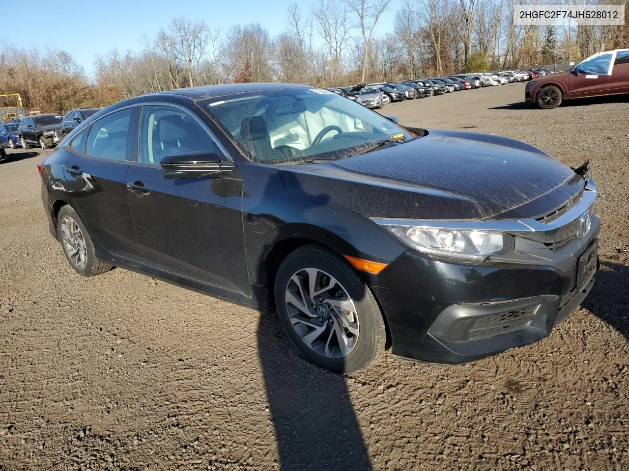 2018 Honda Civic Ex VIN: 2HGFC2F74JH528012 Lot: 79293344