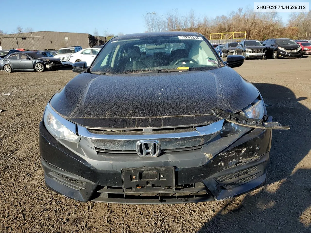 2018 Honda Civic Ex VIN: 2HGFC2F74JH528012 Lot: 79293344