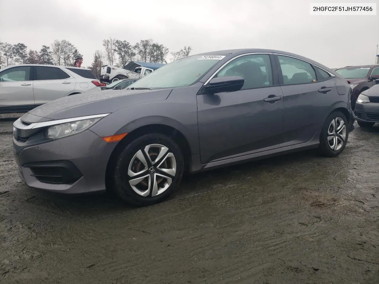 2018 Honda Civic Lx VIN: 2HGFC2F51JH577456 Lot: 79296844