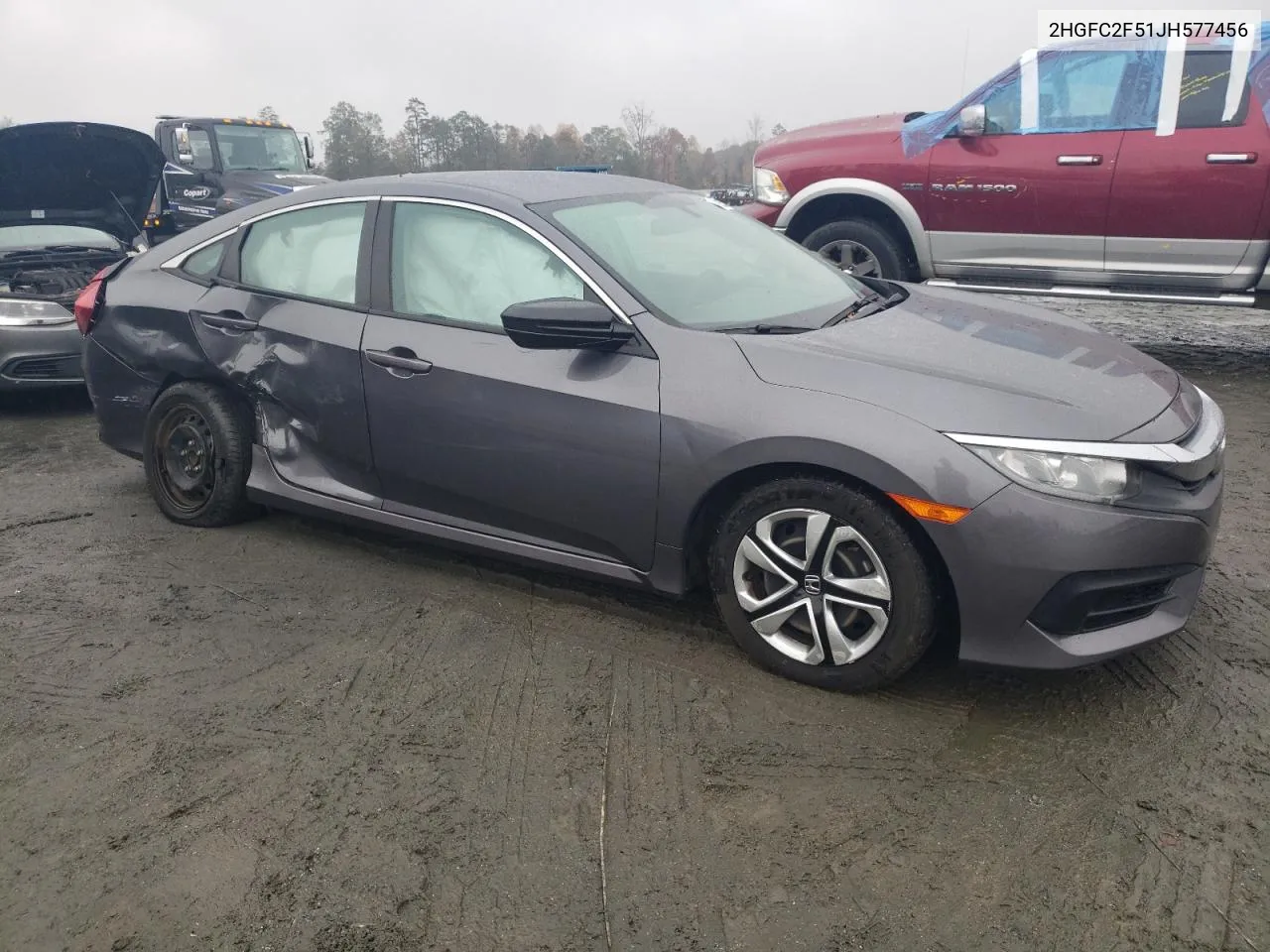 2018 Honda Civic Lx VIN: 2HGFC2F51JH577456 Lot: 79296844