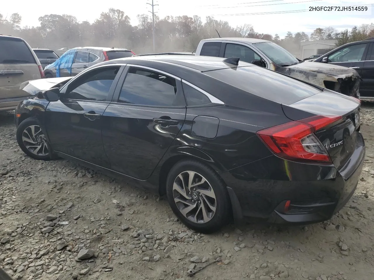 2018 Honda Civic Ex VIN: 2HGFC2F72JH514559 Lot: 79576114