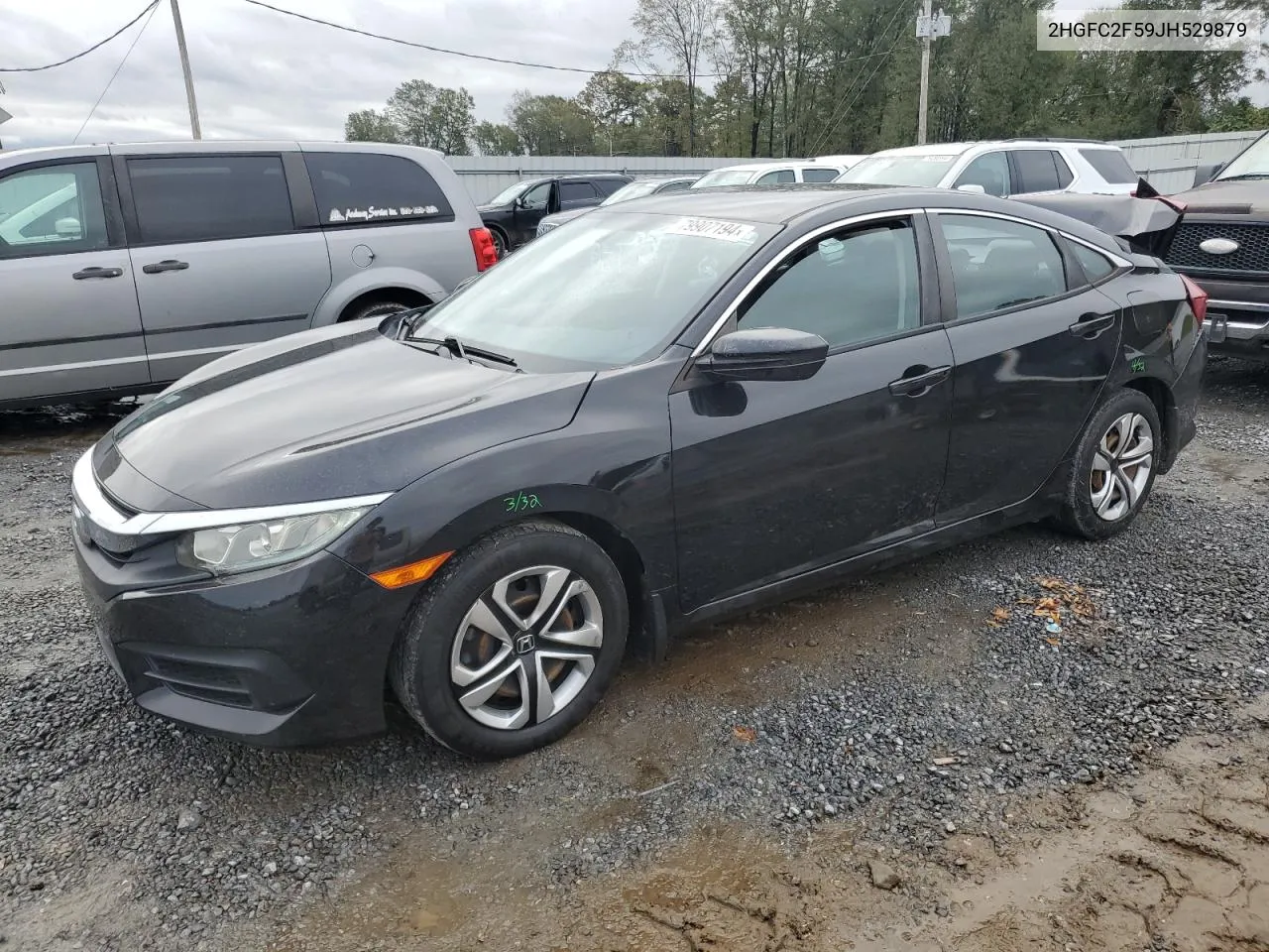 2018 Honda Civic Lx VIN: 2HGFC2F59JH529879 Lot: 79907194