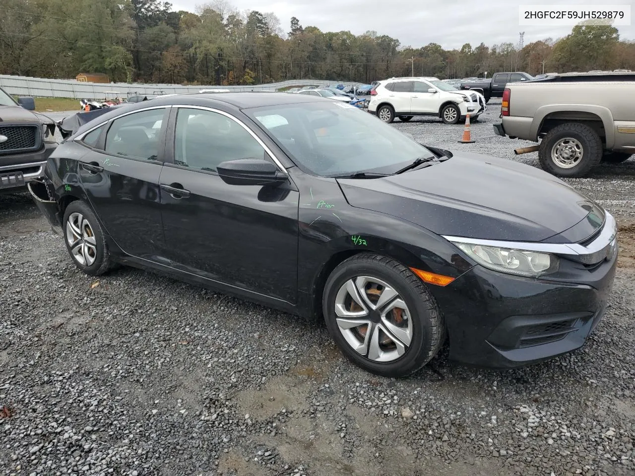 2018 Honda Civic Lx VIN: 2HGFC2F59JH529879 Lot: 79907194