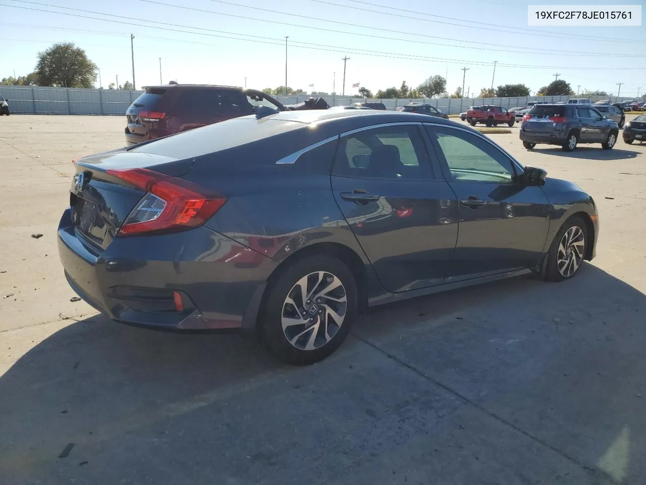 2018 Honda Civic Ex VIN: 19XFC2F78JE015761 Lot: 79973234