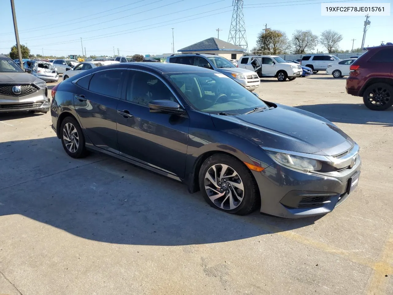 2018 Honda Civic Ex VIN: 19XFC2F78JE015761 Lot: 79973234