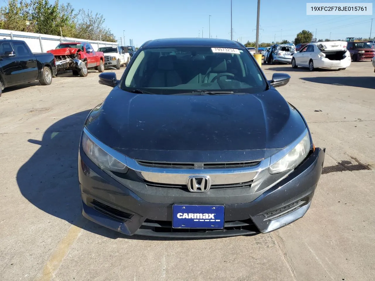 2018 Honda Civic Ex VIN: 19XFC2F78JE015761 Lot: 79973234