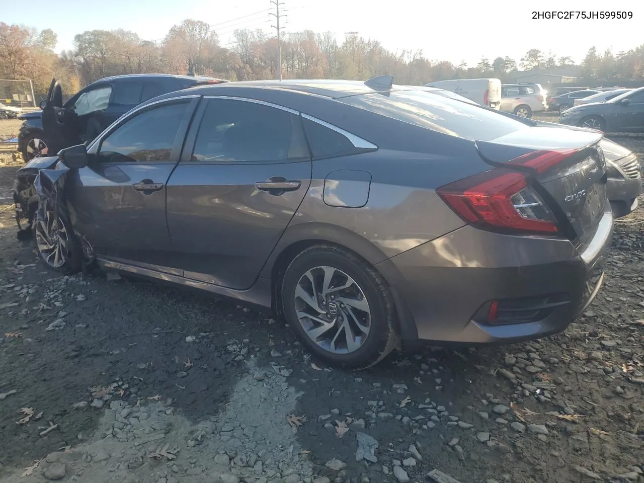 2018 Honda Civic Ex VIN: 2HGFC2F75JH599509 Lot: 80071794