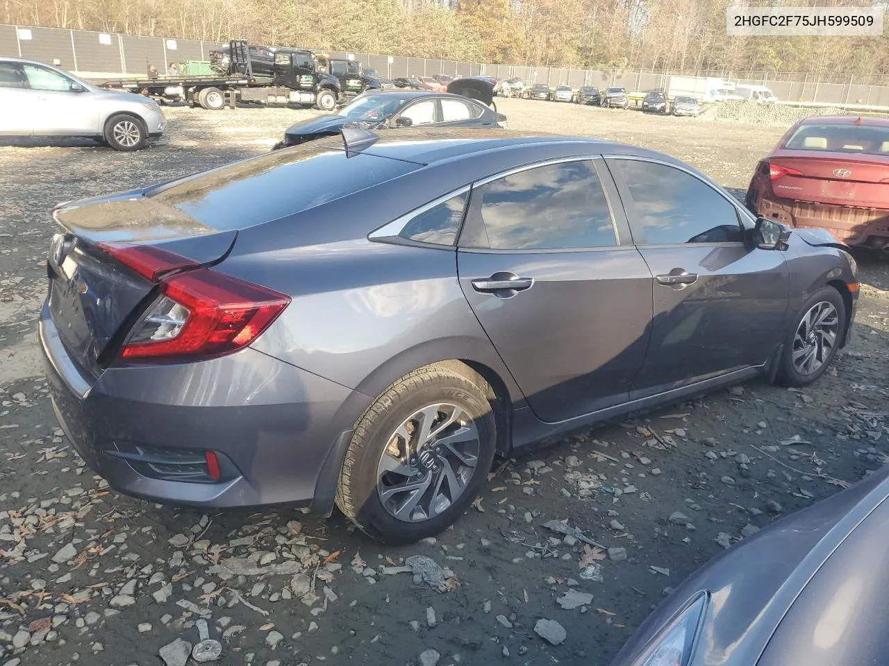 2018 Honda Civic Ex VIN: 2HGFC2F75JH599509 Lot: 80071794