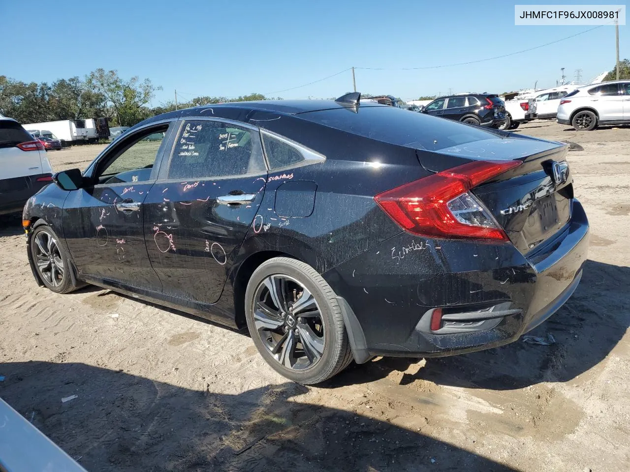 2018 Honda Civic Touring VIN: JHMFC1F96JX008981 Lot: 80374024