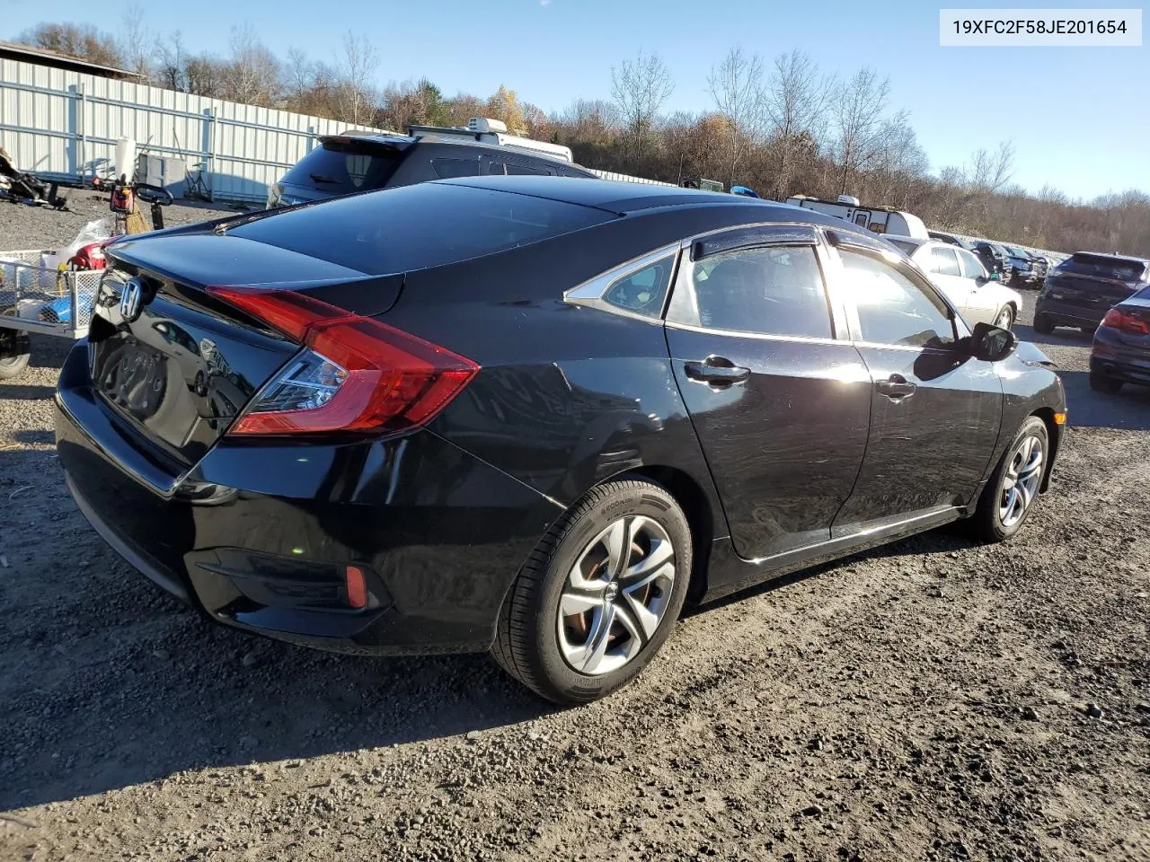 2018 Honda Civic Lx VIN: 19XFC2F58JE201654 Lot: 80498494