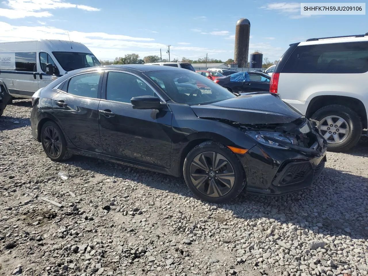 2018 Honda Civic Ex VIN: SHHFK7H59JU209106 Lot: 80585724