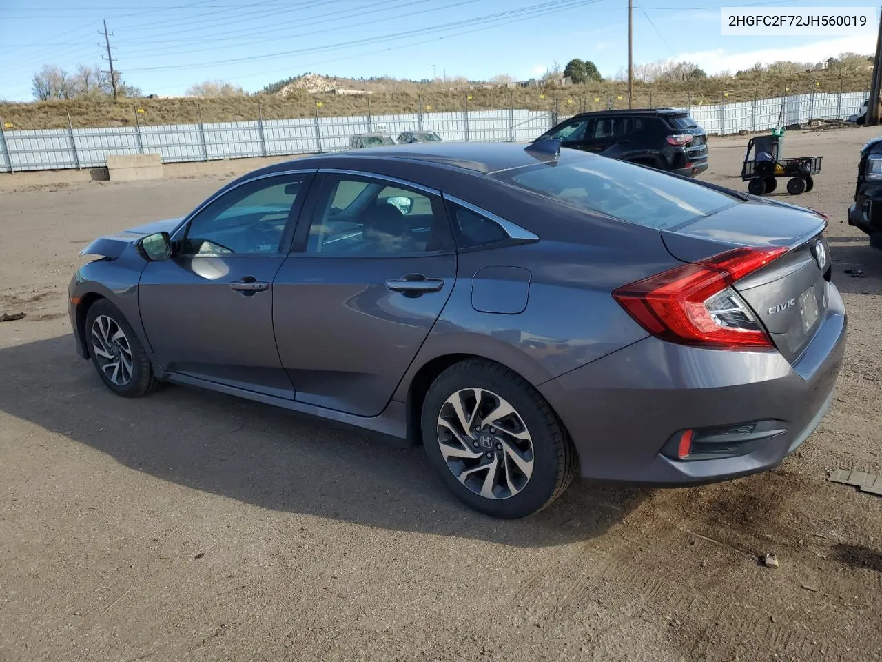 2018 Honda Civic Ex VIN: 2HGFC2F72JH560019 Lot: 80617284