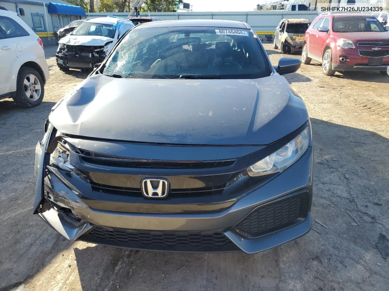 2018 Honda Civic Lx VIN: SHHFK7H26JU234339 Lot: 80746404