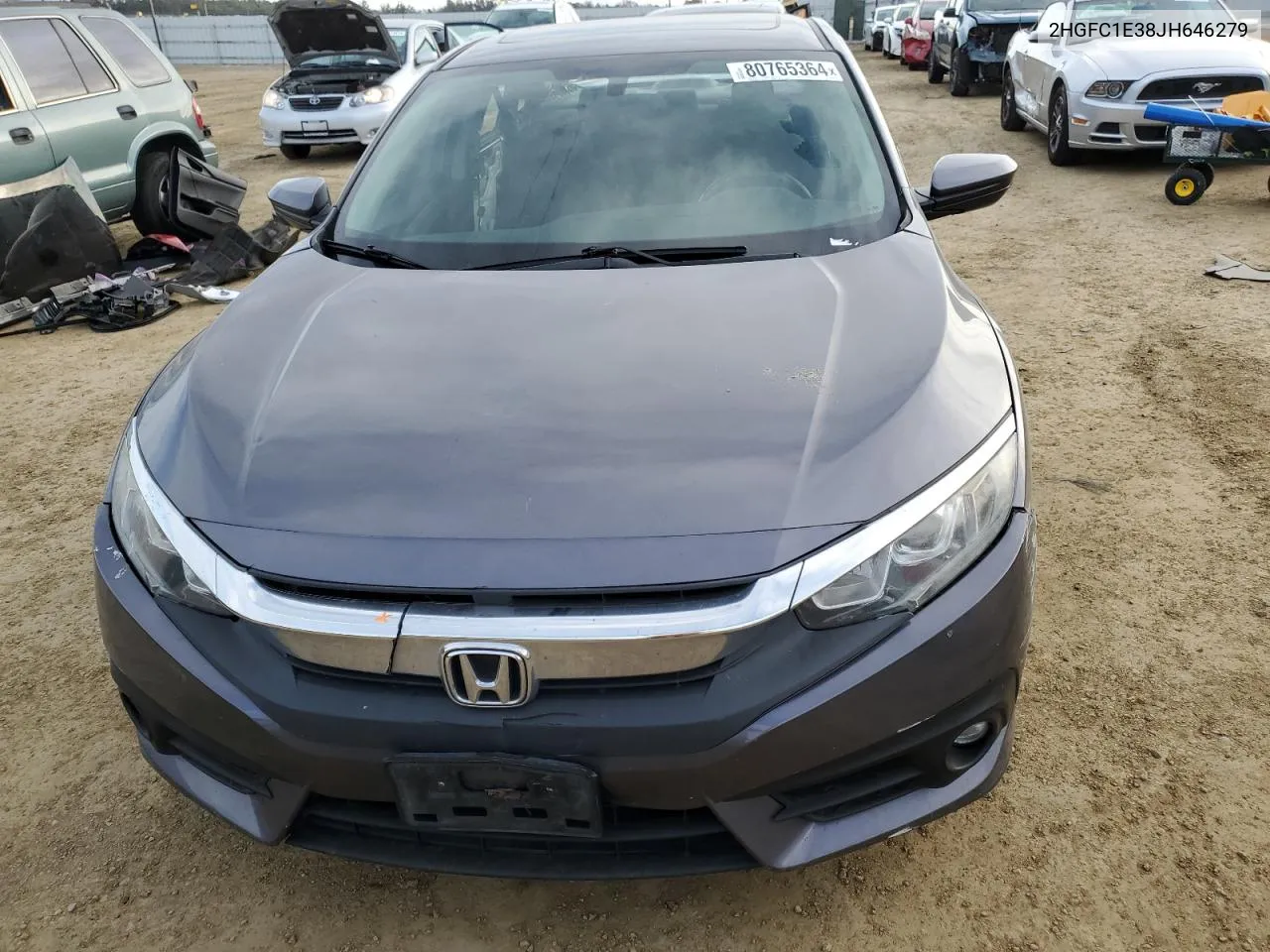 2018 Honda Civic Ex VIN: 2HGFC1E38JH646279 Lot: 80765364