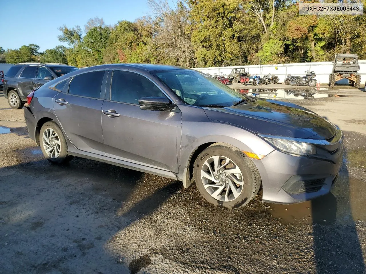 2018 Honda Civic Ex VIN: 19XFC2F7XJE005443 Lot: 81140774