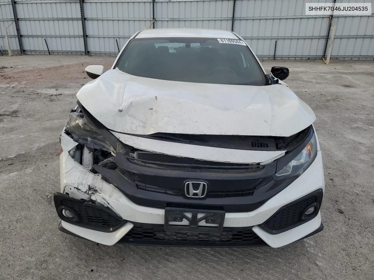 2018 Honda Civic Sport VIN: SHHFK7G46JU204535 Lot: 81169584