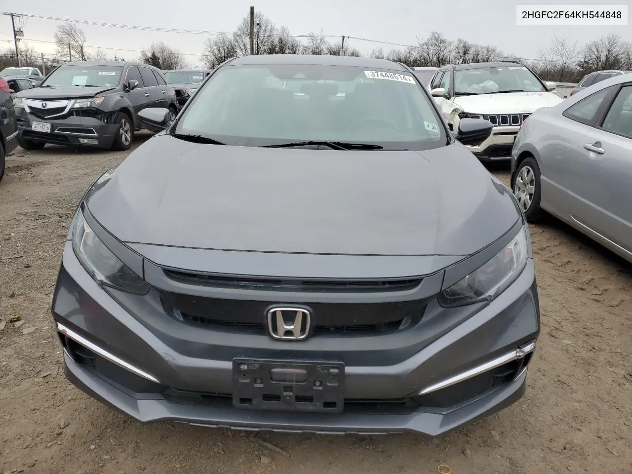 2019 Honda Civic Lx VIN: 2HGFC2F64KH544848 Lot: 37448514