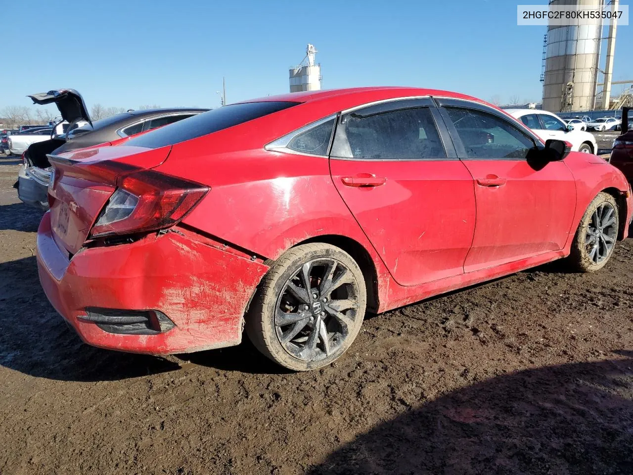 2019 Honda Civic Sport VIN: 2HGFC2F80KH535047 Lot: 40591974