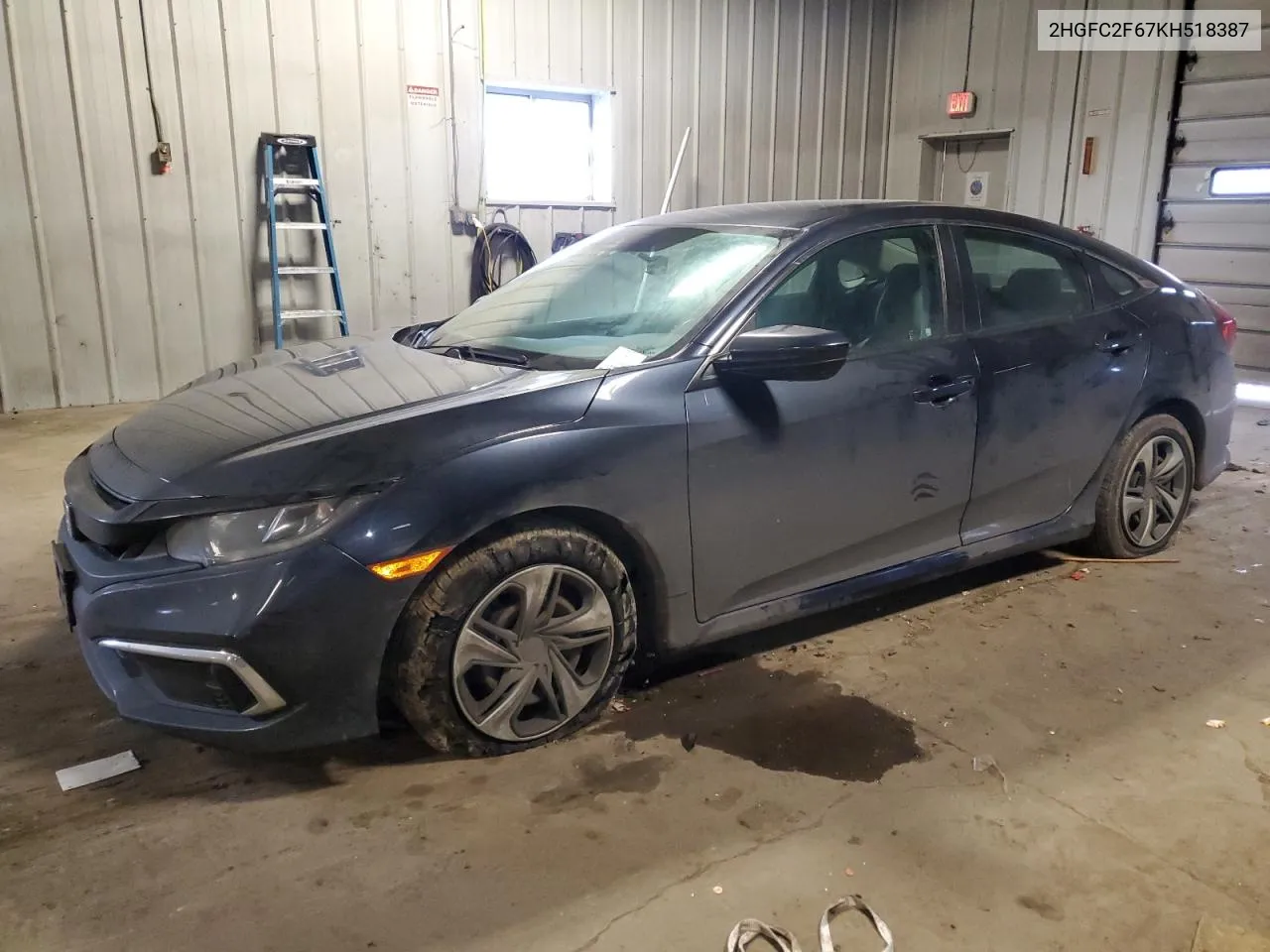 2019 Honda Civic Lx VIN: 2HGFC2F67KH518387 Lot: 41424014