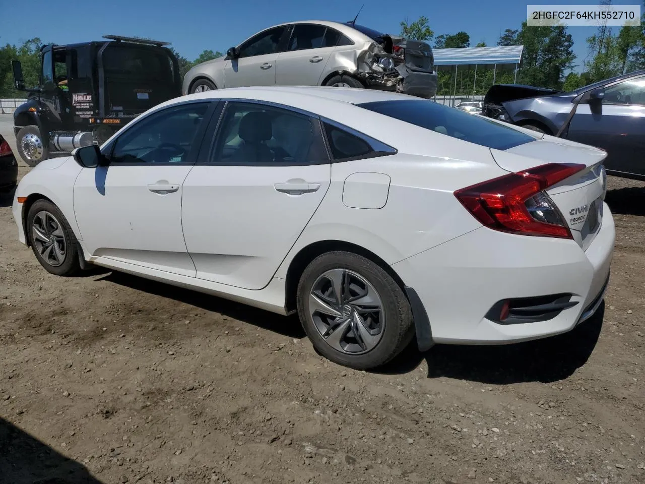 2019 Honda Civic Lx VIN: 2HGFC2F64KH552710 Lot: 51952034