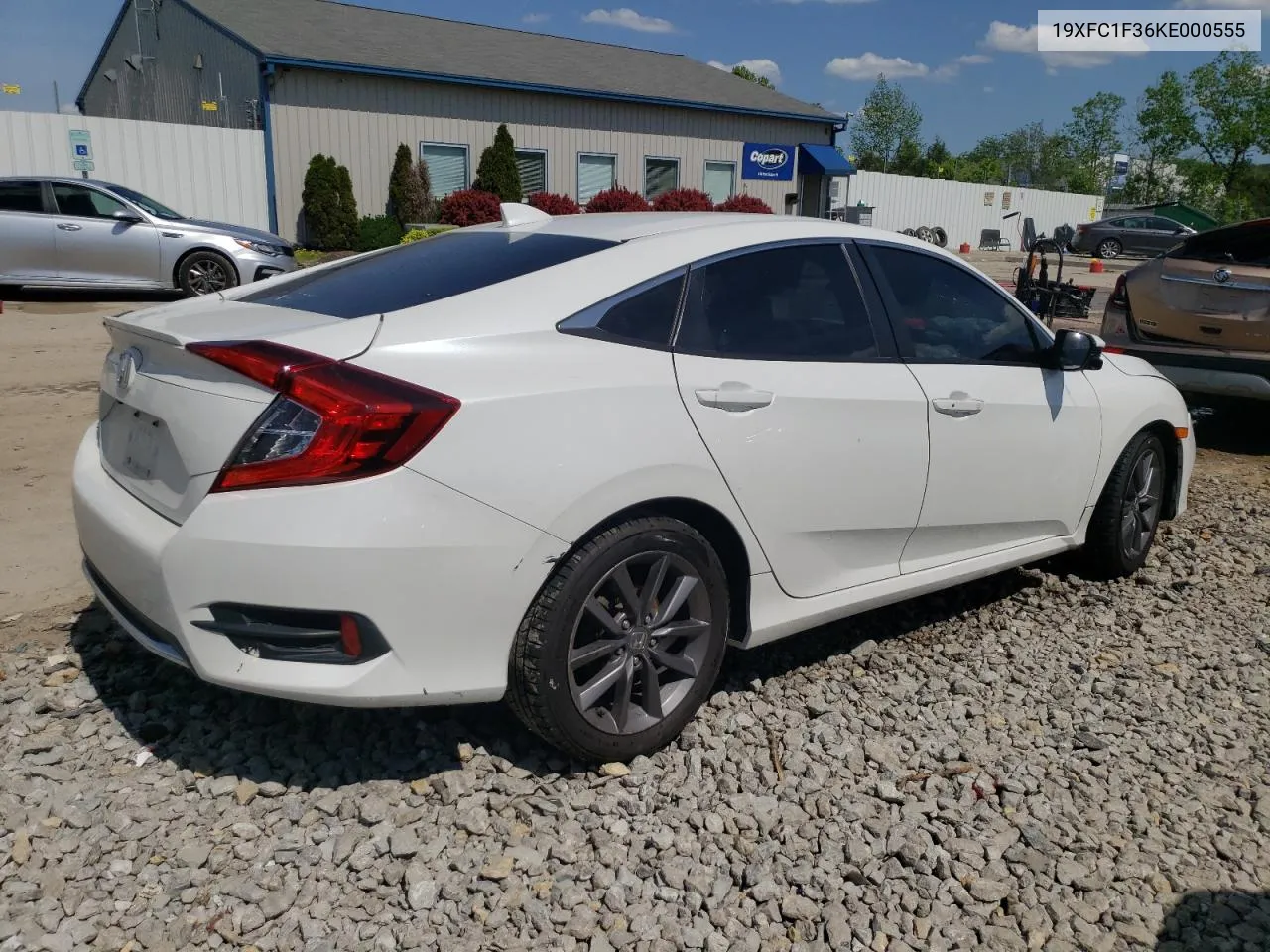 2019 Honda Civic Ex VIN: 19XFC1F36KE000555 Lot: 52524664