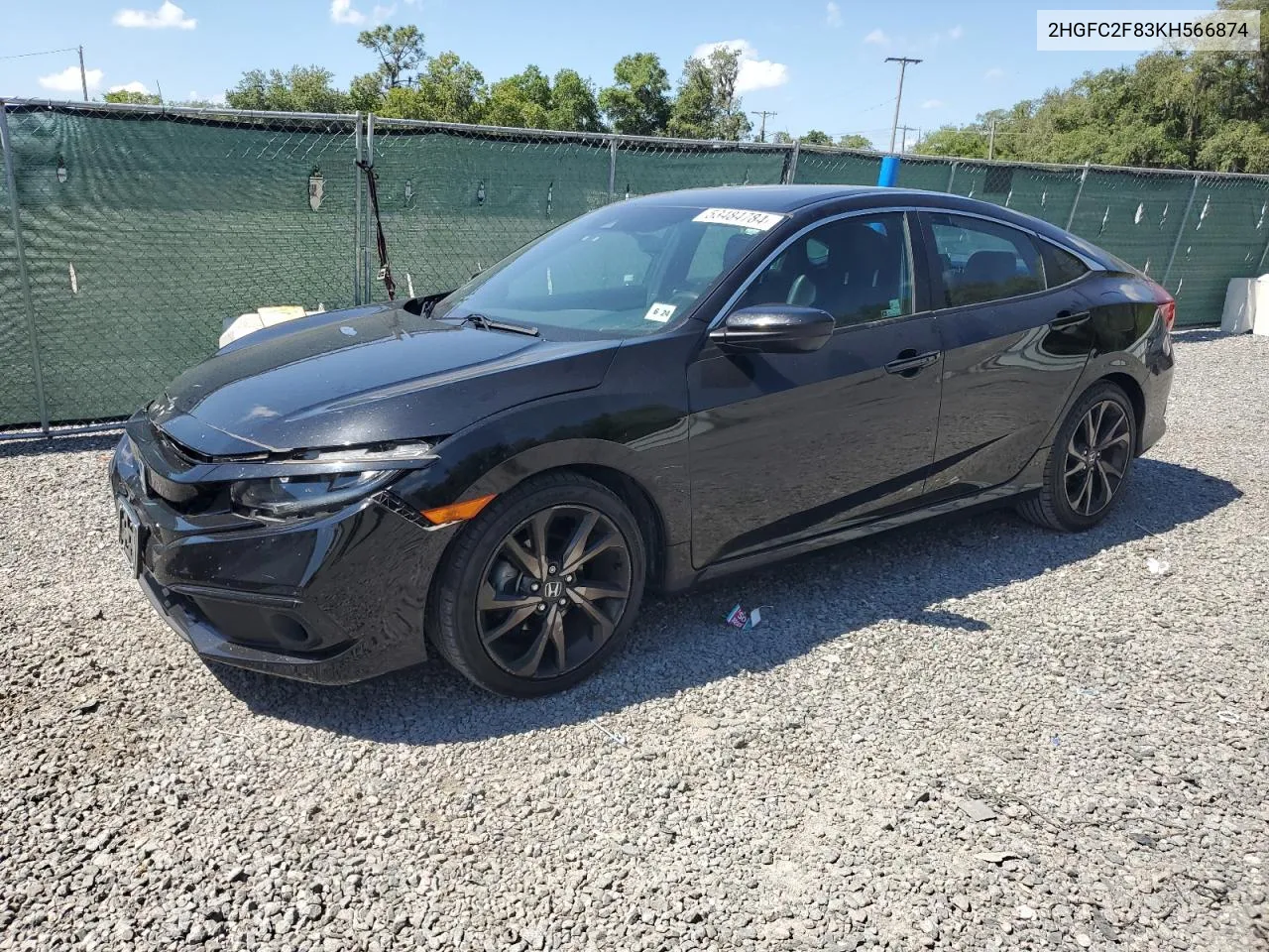 2019 Honda Civic Sport VIN: 2HGFC2F83KH566874 Lot: 53484784