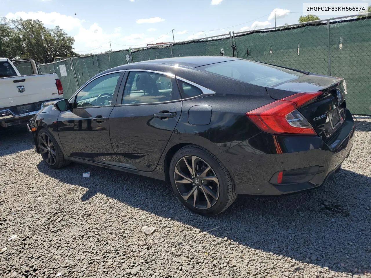 2019 Honda Civic Sport VIN: 2HGFC2F83KH566874 Lot: 53484784