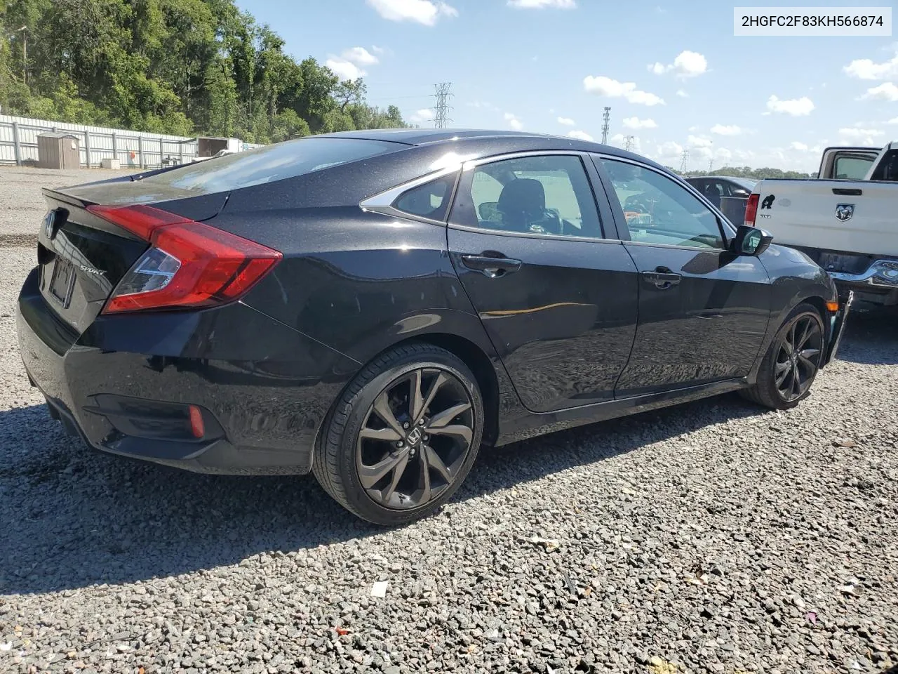 2019 Honda Civic Sport VIN: 2HGFC2F83KH566874 Lot: 53484784