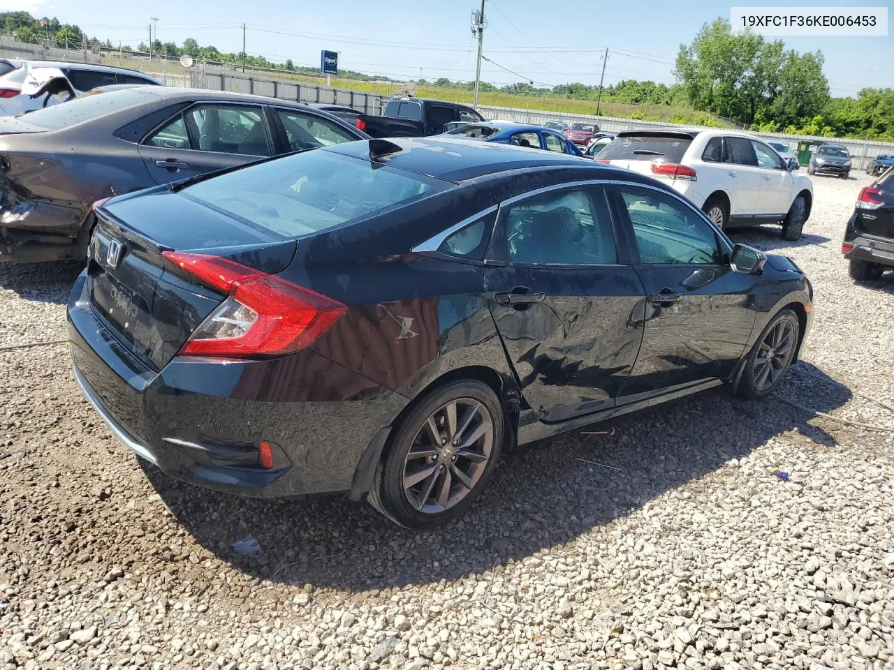 2019 Honda Civic Ex VIN: 19XFC1F36KE006453 Lot: 55869494